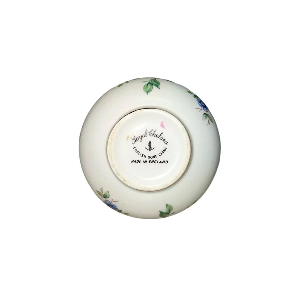 Royal Chelsea Vintage Porcelain Red Yellow Floral Gold Gilt Creamer